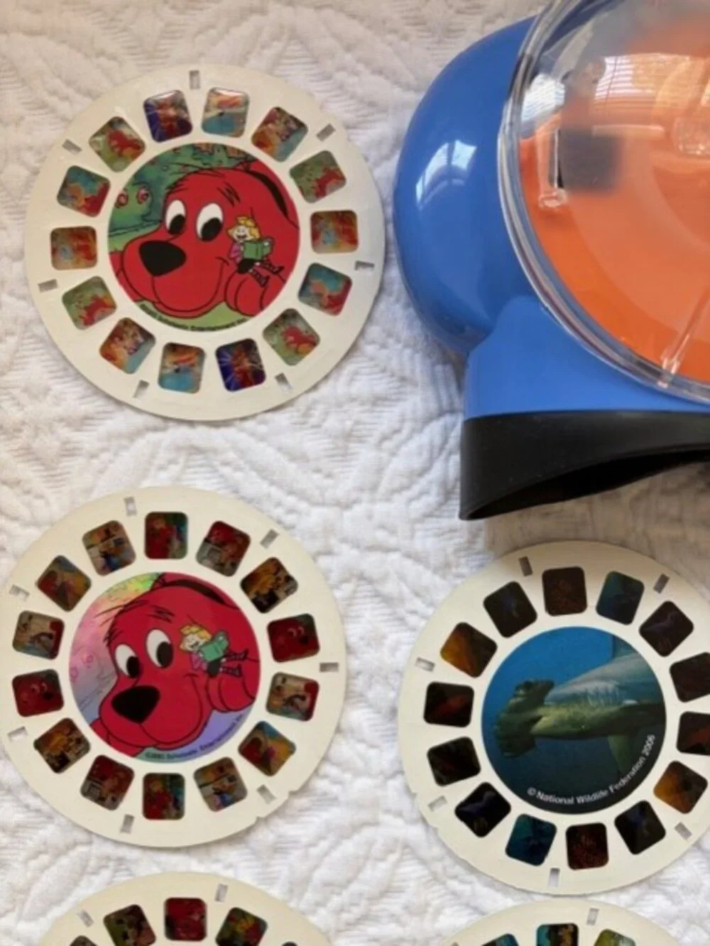 Vintage 2000s Fisher-Price View Master 3D Photo Viewer Blue/Orange w/Reels Works